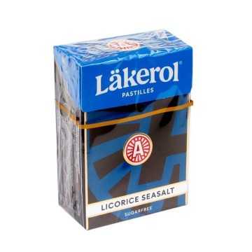 Läkerol Licorice Salt / Caramelos Sabor Regaliz Salado Sin Azúcar 25g