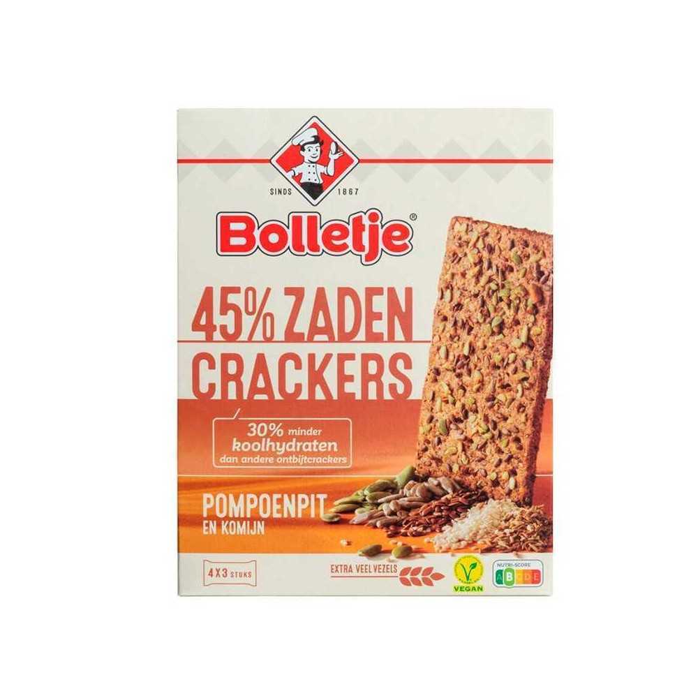 Bolletje Vezelrijke Zadencrackers met Pompoenpitten 265g/ Crackers with Seeds