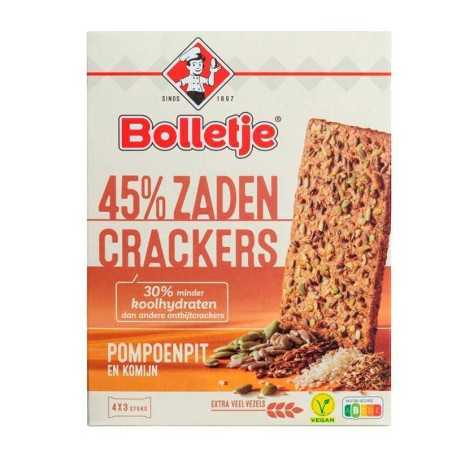 Bolletje Vezelrijke Zadencrackers met Pompoenpitten 265g/ Crackers with Seeds