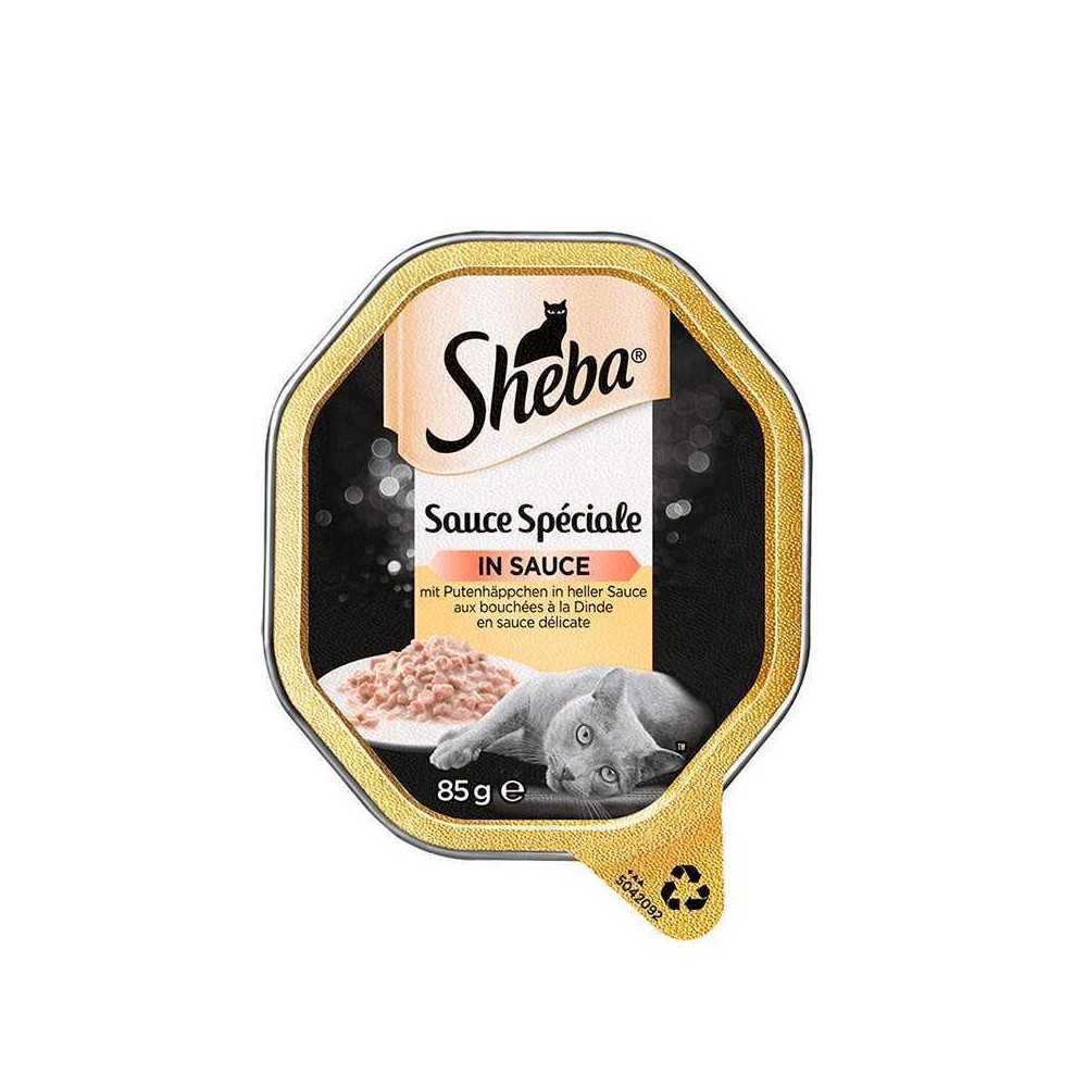 Sheba Selection in Sauce mit Rinderhäppchen / Cat Food in Sauce with Turkey Bits 85g