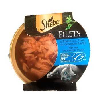 Sheba Tonijnfilet / Comida para Gato con Láminas de Atún 80g