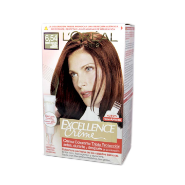 L'Oreal Paris Excellence Creme Rubio Claro Caoba Cobrizo 6.54/ Hair Color Light Mahogany Copper Brown