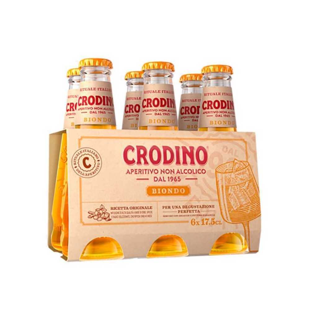 Crodino Biondo Aperitivo Sin Alcohol / Bebida de Aperitivo Italiana 6x175cl