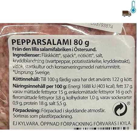 Grilstad Peppar Salami / Salami Sueco con Pimienta 80g