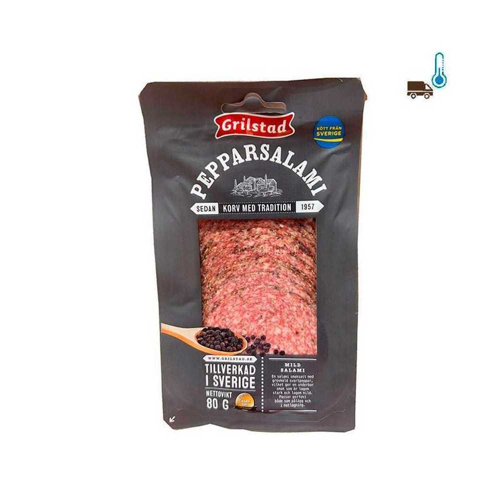 Grilstad Peppar Salami / Salami Sueco con Pimienta 80g