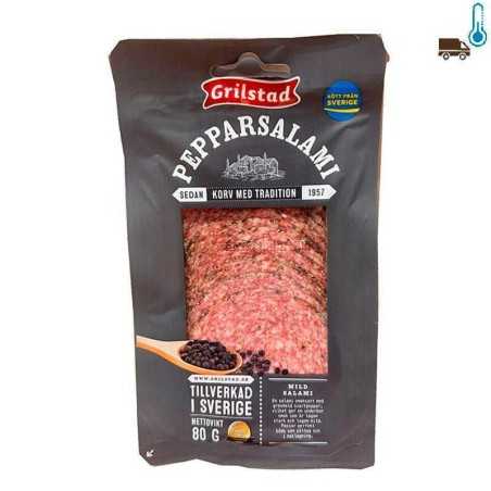 Grilstad Peppar Salami / Salami Sueco con Pimienta 80g