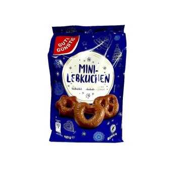 Gut&Günstig Mini-Lebkuchen Herzen Sterne Brezeln 400g/ Small Biscuits