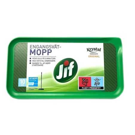 Jif Engangsvåtmopp x10 / Disposable Wet Cloth for Wood and Parquet