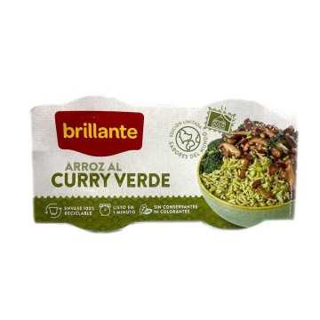 Brillante 1minuto Arroz Basmati al Curry Verde 2x125g