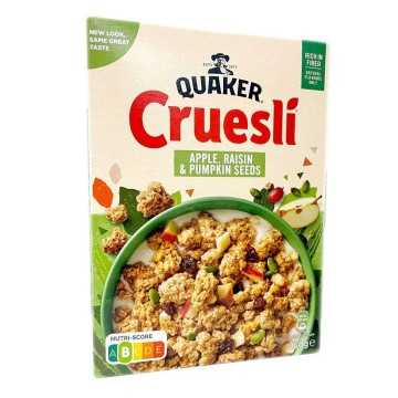 Quaker Cruesli Apple, Raisin & Pumpkin Seeds / Avena con Manzana, Pasas y Pipas de Calabaza 450g