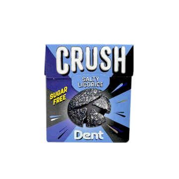 Dent Crush Salty Licorice Sugar Free / Caramelos Sabor Regaliz Salado Sin Azúcar 25g