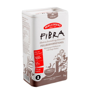 Møllerens Fibra Fullkornshvetemel / Wheat Flour Fibe 1Kg