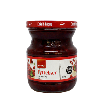 Coop Tyttebærsyltetøy / Mermelada de Arándanos Rojos 500g