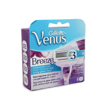 Gillette Venus Breeze Recambios / Body Razor Refills x4