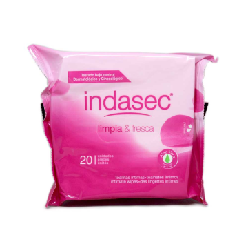 Indasec Limpia y Fresca Toallitas Íntimas Aloe x20