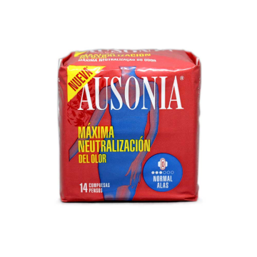 Ausonia Normal Alas Compresas / Sanitary Towels x14