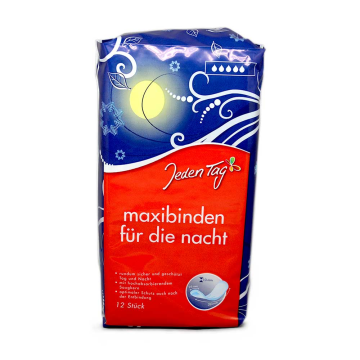 Jeden Tag Maxibinden Die Nacht / Sanitary Towels Maxi Night x10