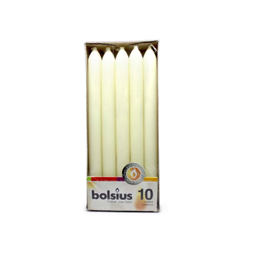 Bolsius Dinner Candles Cream / Velas de Cena Crema x10