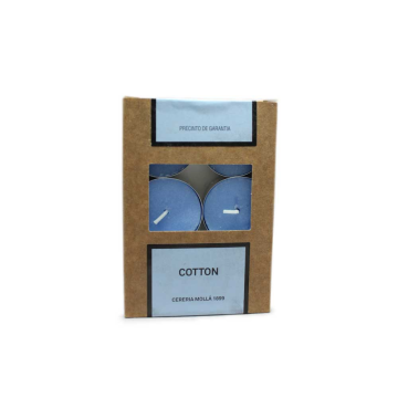 Cerería Mollá Velas de Té Cotton x6/Tealights wiht Fragance