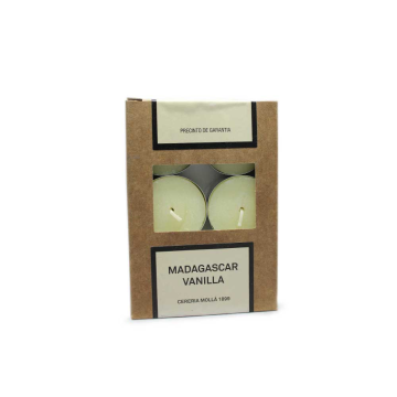 Cerería Mollá Velas de Té Madagascar Vanilla x6/ Tealights wiht Fragance