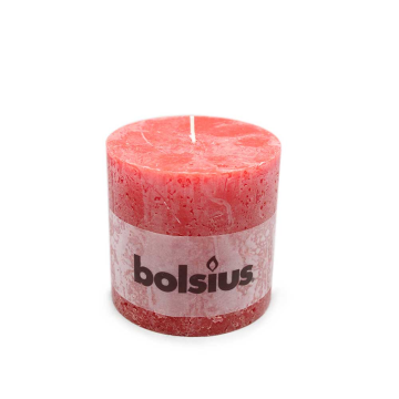 Bolsius Stompkaars Rustiek 100/100 Rood/ Red Candle