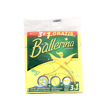 Ballerina Bayeta con Microfibras x3+1/ Absorbent Microfiber Cloth