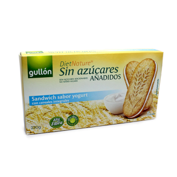 Gullón Diet Nature Sandwich Sabor Yogurt Sin azúcares 220g