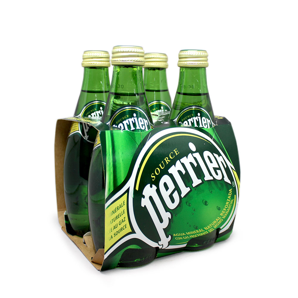 Perrier Agua Mineral con Gas / Sparkling Water 4x33cl