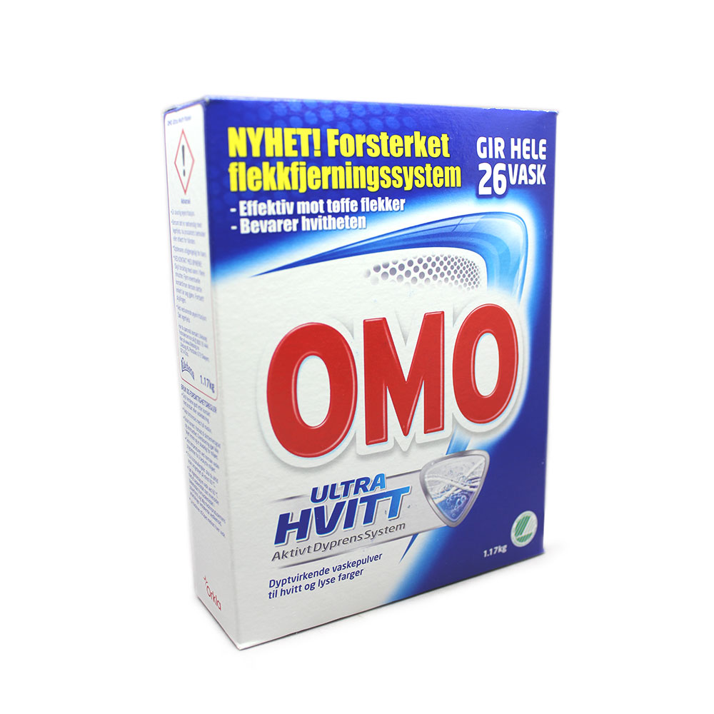 Omo Pulver Ultra Hvitt / White Laundry Powder 1,17Kg