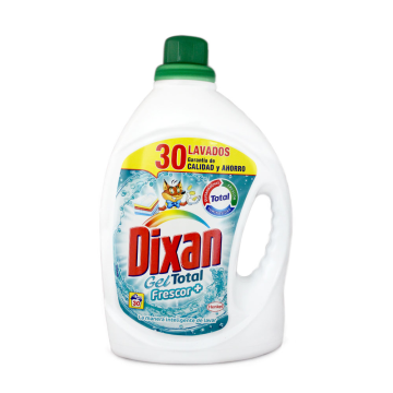 Dixan Detergente Gel Frescor Total 1,860L