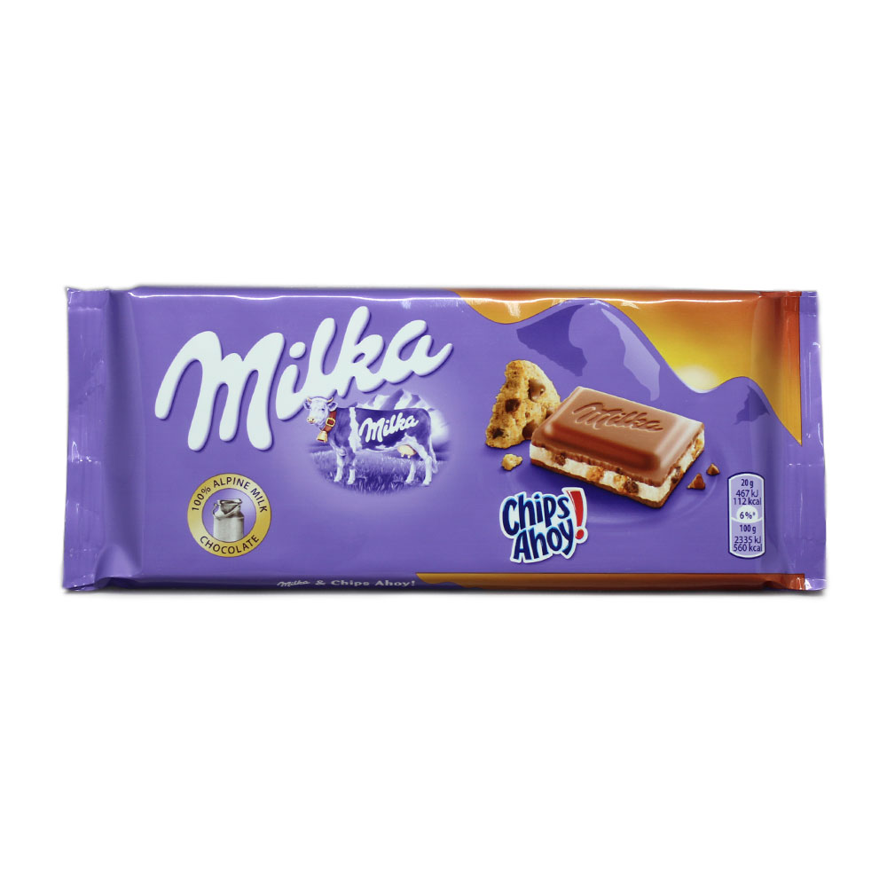 Milka Chocolate Chips Ahoy! 100g/ Chocolate with Cookies