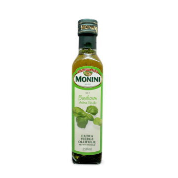 Monini Olijfolie Met Basilicumaroma 250ml/ Aceite de Oliva con Albahaca