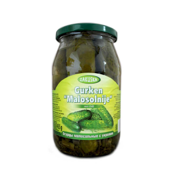 Огурцы малосольные с укропом Закуска 850г/ Zakuska Cucumbers with Salt&Dill