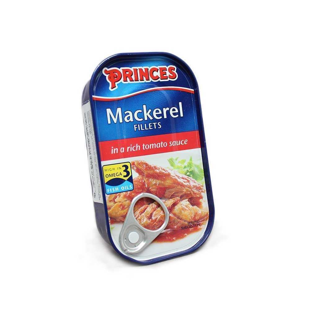 Princes Mackerel Filets in Tomato Sauce 125g/ Mackerel in Tomato Sauce