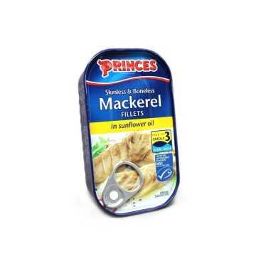 Princes Mackerel Filets in Sunflower Oil 125g/ Filetes de Caballa en Aceite Girasol