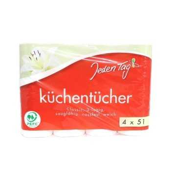 Jeden Tag Küchentücher / Papel de Cocina x4