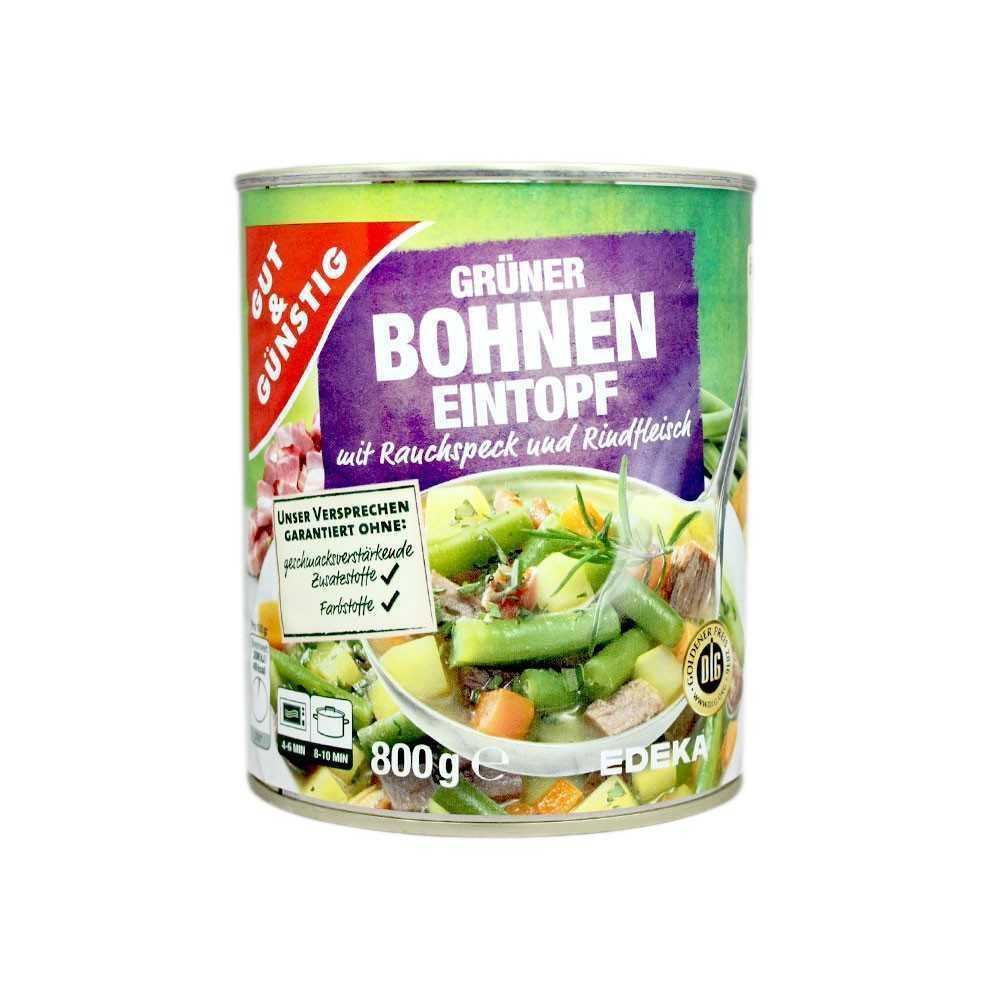 Gut&Günstig Grüner Bohnen Eintopf / Guiso de Judías Verdes 800g