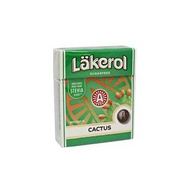 Läkerol Cactus / Caramelos con Sabor a Regaliz y Cactus Fresco Sin Azúcar 22g