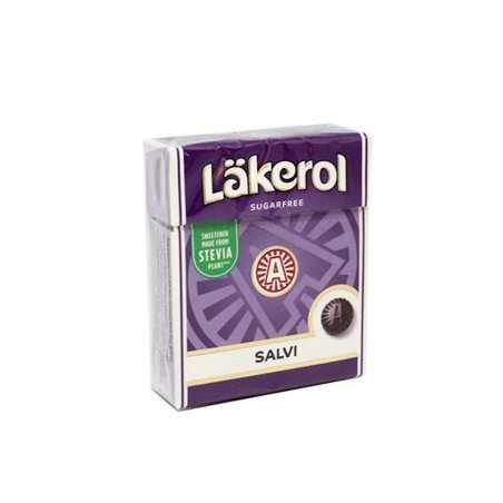 Läkerol Salvi / Caramelos con sabor a Regaliz y Salvia Sin Azúcar 25g