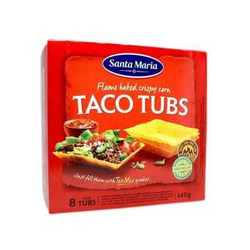 Santa Maria Taco Tubs / Bandejas de Maíz para Rellenar x8