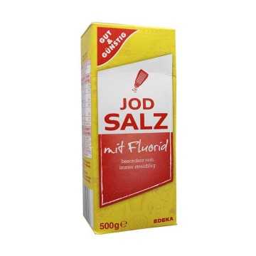 Gut&Günstig Jodsalz mit Fluorid / Sal con Yodo y Flúor 500g