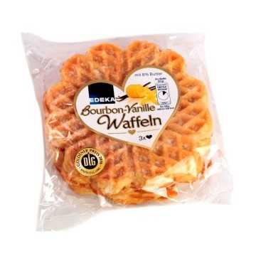 Edeka Bourbon-Vanille Waffeln / Gofres aroma Vainilla con Azúcar x3