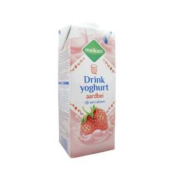 Melkan Drink Yoghurt Aardbei 1L/ Strawberry Drink Yoghurt