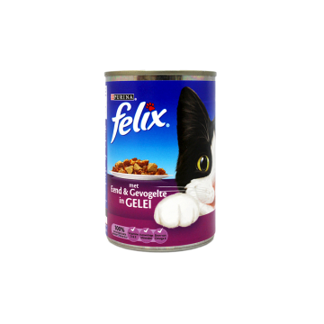 Felix Rund & Gevogelte / Comida para Gato con Carne de Res y Aves de Corral  400g