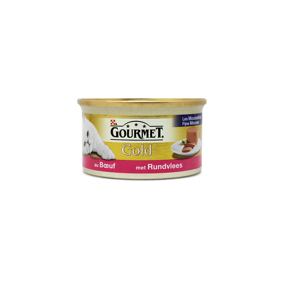 Gourmet Gold Met Rundvlees / Comida para Gato con Ternera 85g