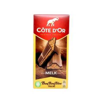 Côte D'Or Bon Bon Bloc Praliné Melk 200g/ Praliné Filled Milk Chocolate